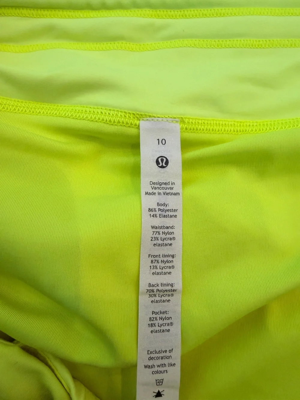 Lululemon Pace Rival Mid-Rise Skirt Highlight Yellow Skort Size 10 Tennis